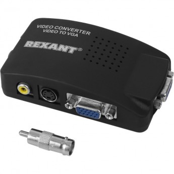 Конвертер REXANT BNC\RCA + S-video на VGA, пластик