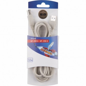 Шнур REXANT штекер USB-А - штекер USB-B 1.8m